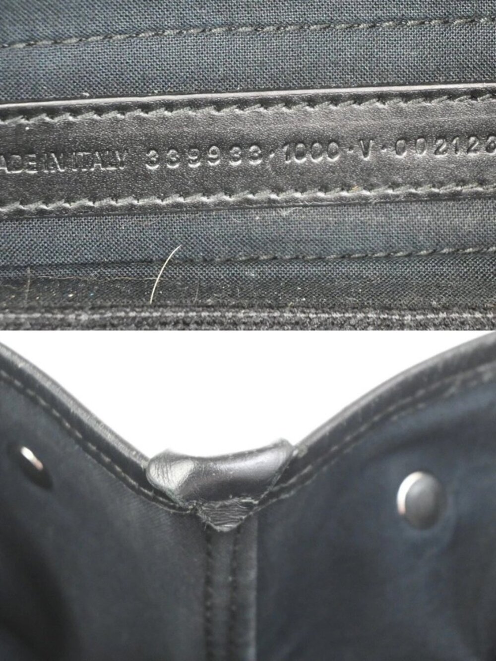 BALENCIAGA Navy Cabas S Hand Tote Bag Canvas Leather Black SHW Italy 65KC894 - Picture 13 of 13